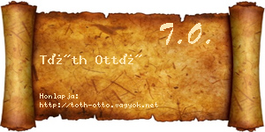 Tóth Ottó névjegykártya