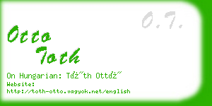 otto toth business card
